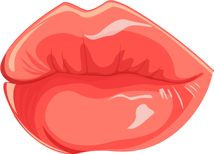Mund Lippen rot